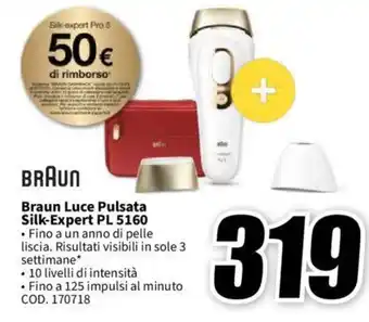 MediaWorld Braun Luce Pulsata Silk-Expert PL 5160 offerta