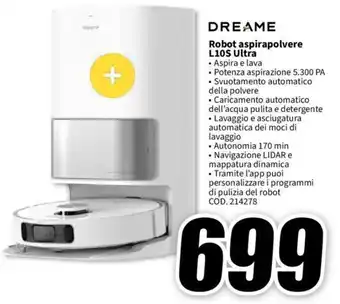 MediaWorld DREAME Robot aspirapolvere L10S Ultra offerta