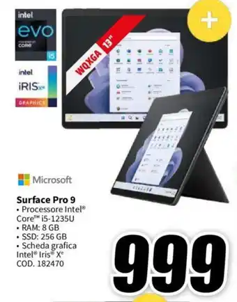MediaWorld Microsoft Surface Pro 9 offerta