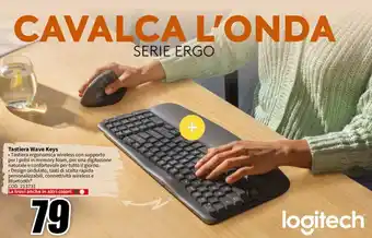 MediaWorld logitech Tastiera Wave Keys offerta