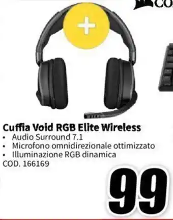 MediaWorld Cuffia Void RGB Elite Wireless offerta