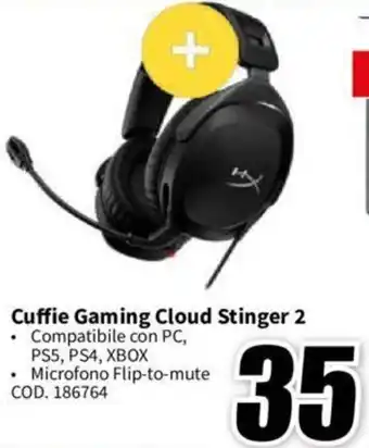 MediaWorld Cuffie Gaming Cloud Stinger 2 offerta