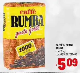 Metro CAFFÈ IN GRANI RUMBA conf. 1 kg offerta