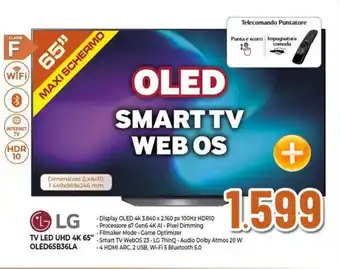 Expert LG TV LED UHD 4K 65" OLED65B36LA offerta