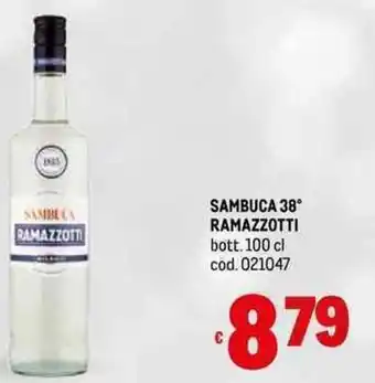 Metro SAMBUCA 38° RAMAZZOTTI bott. 100 cl cod. 021047 offerta
