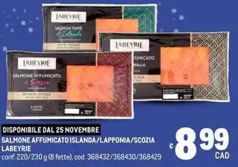 SALMONE AFFUMICATO 220/230 g