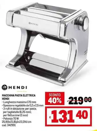 Metro MACCHINA PASTA ELETTRICA HENDI offerta