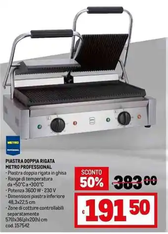 Metro PIASTRA DOPPIA RIGATA METRO PROFESSIONAL offerta
