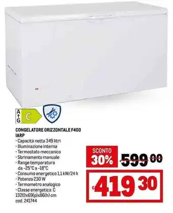 Metro CONGELATORE ORIZZONTALE F400 IARP offerta
