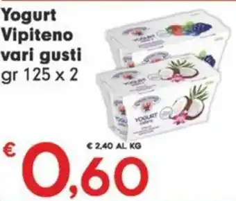 Despar Yogurt Vipiteno vari gusti gr 125 x 2 offerta