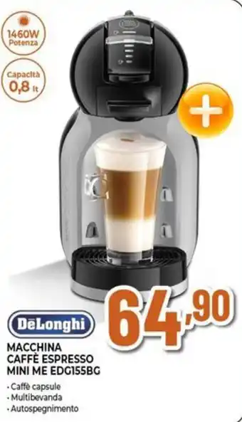 Expert DeLonghi MACCHINA CAFFÈ ESPRESSO MINI ME EDG155BG offerta