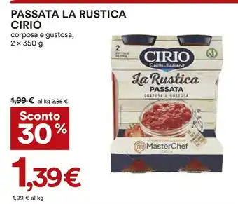 Coop Cirio La Rustica Passata Corposa E Gustosa 350 G(ml) offerta