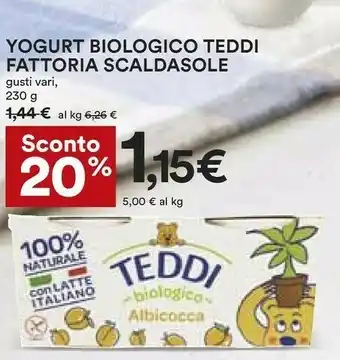 Coop Scaldasole Fattoria Yogurt Biologico Teddi offerta