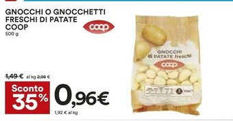 Coop Coop - Gnocchetti Di Patate Freschi 500 G(ml) offerta