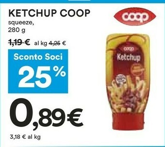 Coop Coop - Ketchup 280 G(ml) offerta