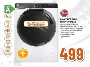 Expert HOOVER LAVATRICE SLIM H7W449AMBCS offerta