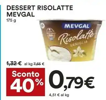 Coop Mevgal Risolatte Alla Vaniglia 175 G(ml) offerta