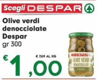 Despar Olive verdi denocciolate Despar gr 300 offerta