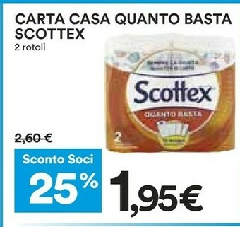 Coop Scottex Carta Casa Quanto Basta offerta