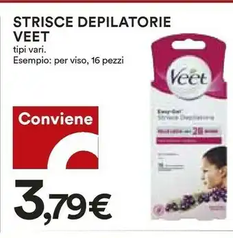 Coop Veet Strisce Depilatorie Per Viso offerta