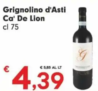 Despar Grignolino d'Asti Ca' De Lion cl 75 offerta