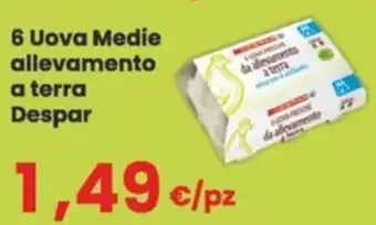 Despar 6 Uova Medie allevamento a terra Despar offerta