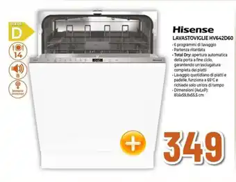 Expert Hisense LAVASTOVIGLIE HV642D60 offerta