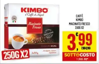 CAFFE KIMBO MACINATO FRESCO 250G X2
