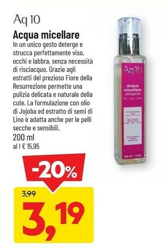 DPiù Aq 10 Acqua Micellare offerta