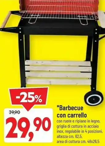 DPiù Dpiu Barbecue Con Carrello offerta