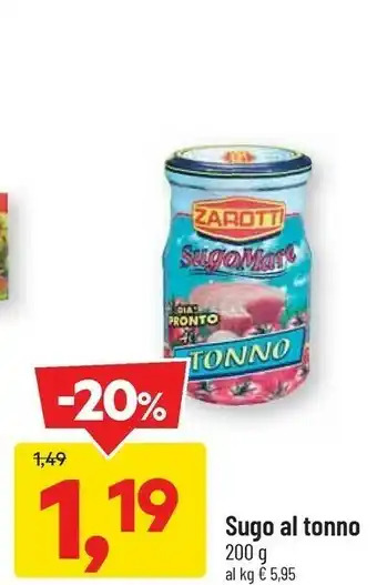 DPiù Zarotti Sugo Al Tonno offerta