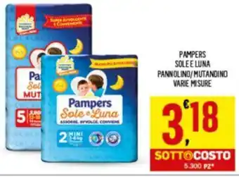 Despar PAMPERS SOLE E LUNA PANNOLINO/MUTANDINO VARIE MISURE offerta