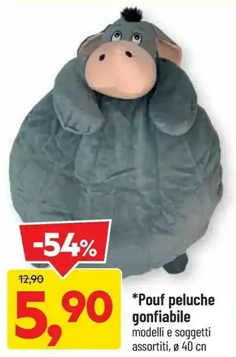 DPiù Pouf Peluche Gonfiabile offerta