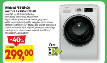 DPiù Whirlpool Ffb-r8429 Lavatrice A Carica Frontale offerta