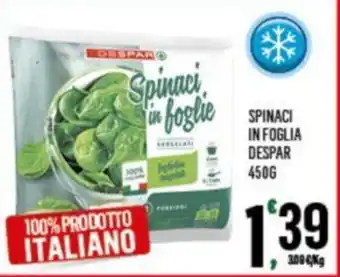 Despar SPINACI IN FOGLIA DESPAR 450G offerta