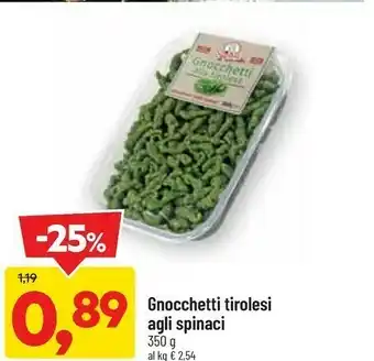 Patamore - Gnocchetti Tirolesi Agli Spinaci 350 G(ml)