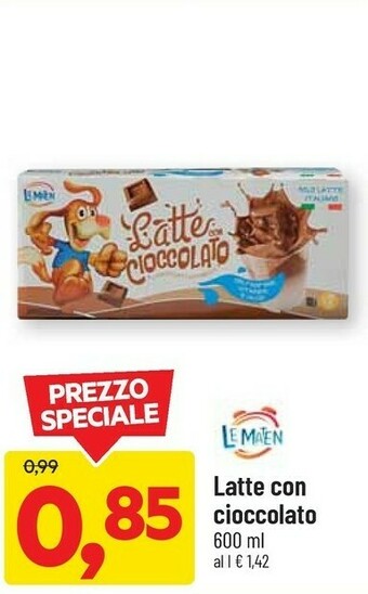 DPiù Le Maen Latte Con Cioccolato offerta