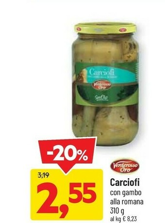 Verderosso oro Carciofi Con Gambo