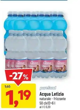 DPiù Pureland Acqua Letizia offerta