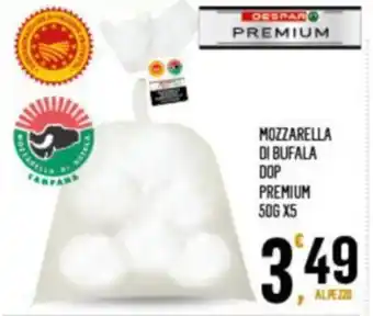 Despar MOZZARELLA DI BUFALA DOP PREMIUM 50G X5 offerta