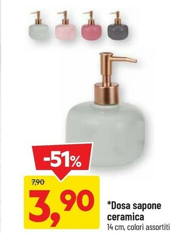 DPiù Dosa Sapone Ceramica offerta