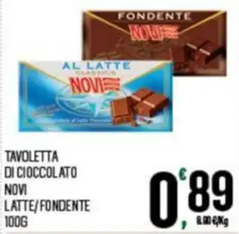 Despar TAVOLETTA DI CIOCCOLATO NOVI LATTE/FONDENTE 100G offerta