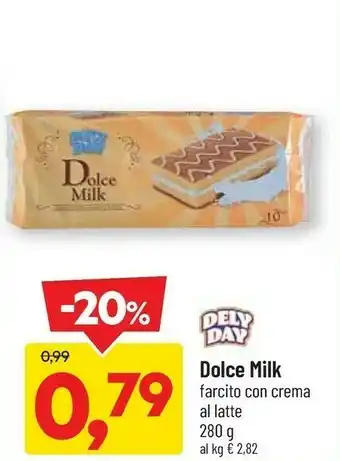 DPiù Delyday Dolce Milk Farcito Con Crema Al Latte offerta