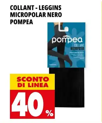 Tigros COLLANT - LEGGINS MICROPOLAR NERO POMPEA offerta
