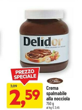 DPiù Delidor - Crema Spalmabile Alle Nocciole offerta