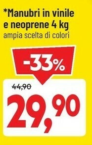 DPiù Manubri In Vinile E Neoprene offerta