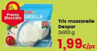 Despar Tris mozzarelle Despar 3x100 g offerta