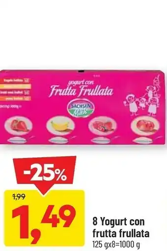 DPiù Dpiu 8 Yogurt Con Frutta Frullata offerta