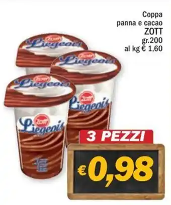 Ard Discount Coppa panna e cacao ZOTT gr 200 offerta
