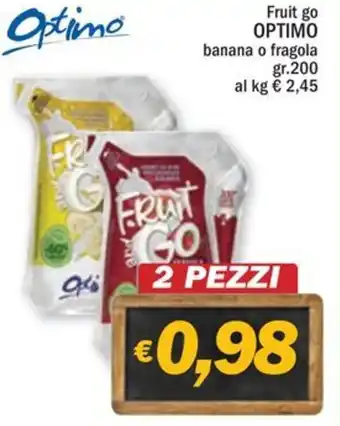 Fruit go OPTIMO banana o fragola gr 200